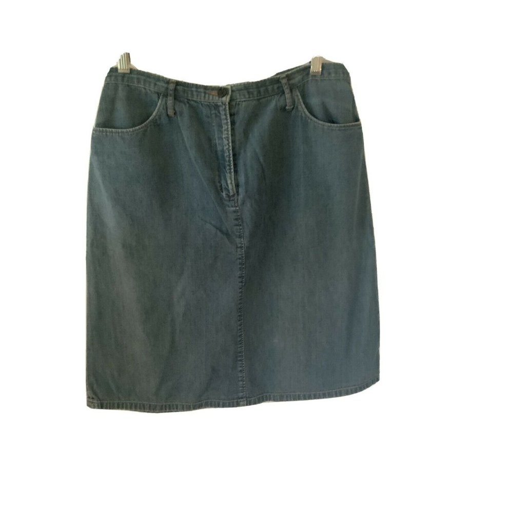 AX Armani Exchange Women’s Denim  Skirt Sz 10 Light Wash Blue EUC